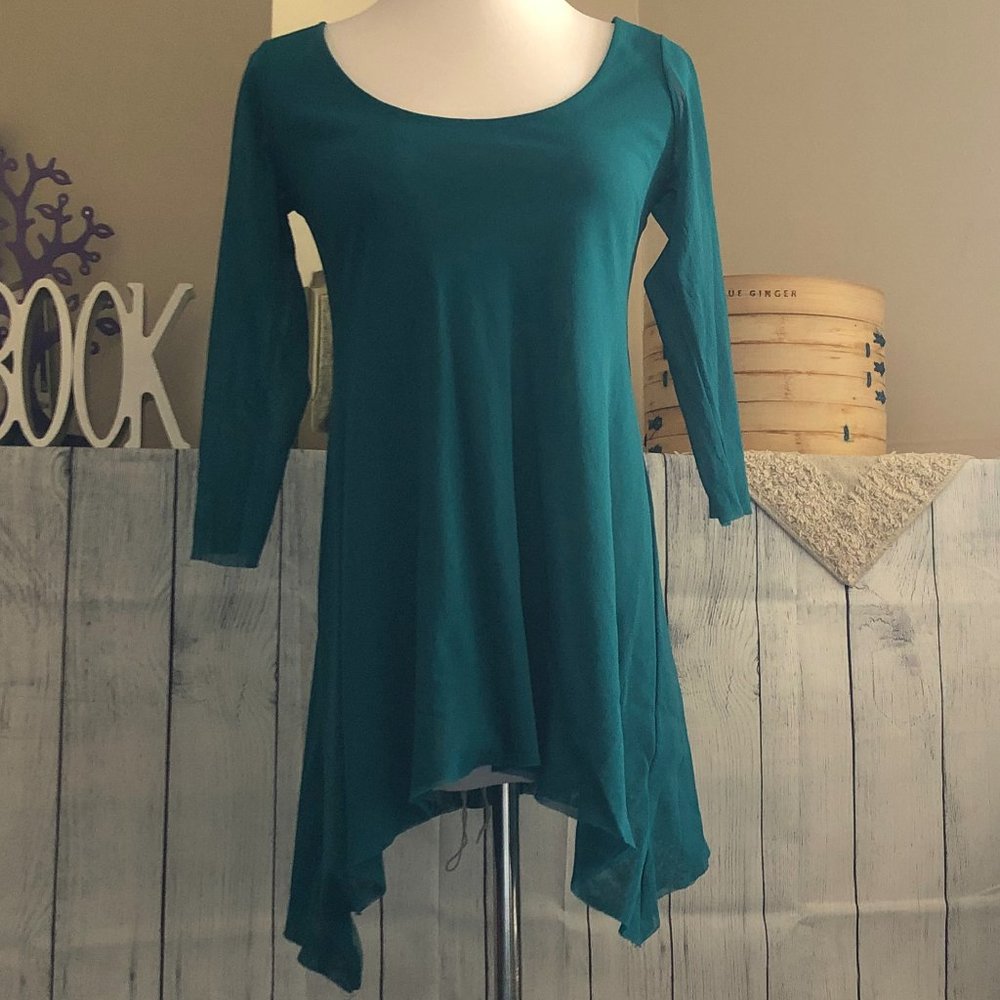 ⬇️ New York & Co sz L Teal  Top